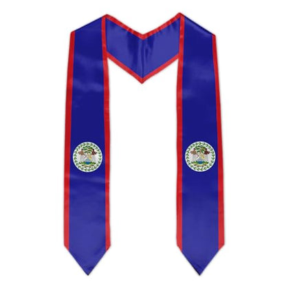 Graduation Flag Stole Sash Scarf Day Gifts - color: Belize Flag