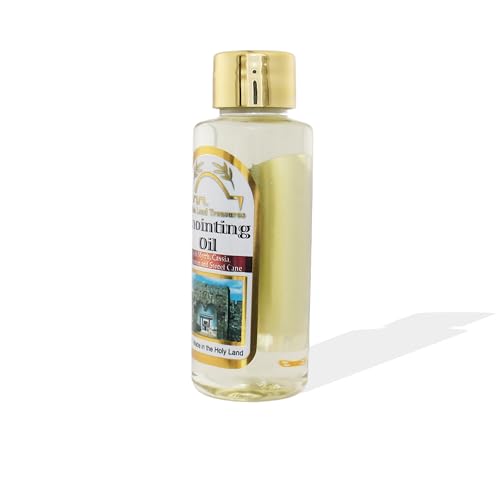 Bible Land Treasures Anointing Oil 2-Pack Bottles Set - Jeruslem of Gold -Frankincense, Myrrh & Spikenard & Temple - 50ml Each (1.69 fl oz) – Biblical Scents for Prayer & Worship from The Holy Land