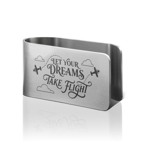 Let Your Dreams Take Flight Car Visor Clip Gifts for Travelers Son - color: Silver109