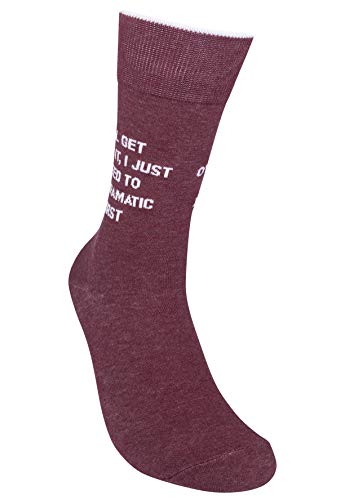 FUNATIC Socks with Funny and Profane Sayings, Sarcastic Gift for Men Women - color: Dramatic
