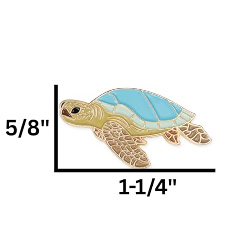 PinMart Ocean & Sea Animal Enamel Lapel Pins for Hats, Jackets & Bags - color: Sea Turtle Gold Color Plated, size: 25 Pack
