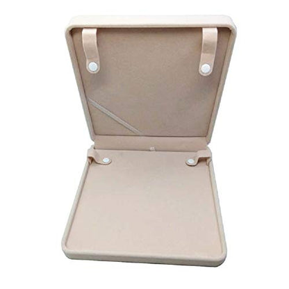 Jewelry Set Velvet Box Necklace Earring Ring Necklace Bracelet Gift Display Case Wedding Jewelry Storage Holder (Beige for Long Pearl Chain) - color: Beige for Long Pearl Chain