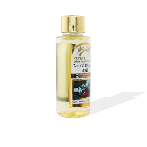 Bible Land Treasures Anointing Oil 2-Pack Bottles Set - Jeruslem of Gold -Frankincense, Myrrh & Spikenard & Temple - 50ml Each (1.69 fl oz) – Biblical Scents for Prayer & Worship from The Holy Land