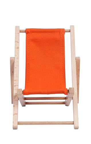 Foldable Wooden Cell Phone Stand, Phone Holder for Desk - color: Orange