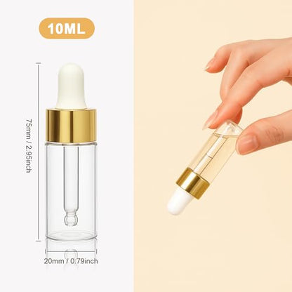Mini Glass Dropper Bottle for Essential Oil,10ml 10pcs - style: 10ml