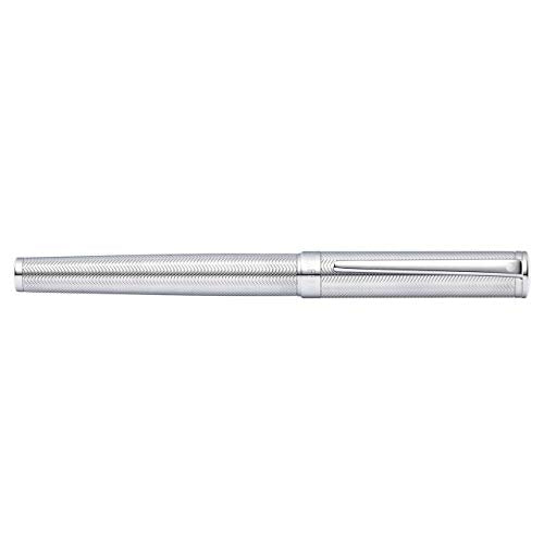 Sheaffer Intensity Engraved Chrome Fountain Pen with Chrome Cap, Trim, and Medium Nib - color: Engraved Chrome, style: Fountain Pen, Medium Nib