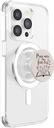 Christian Pray More Fear Less PopSockets PopGrip for MagSafe - style: Magnetic PopGrip