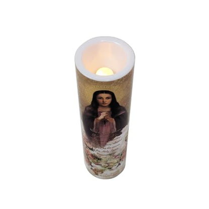 St Philomena LED Flameless Devotional Prayer Candle