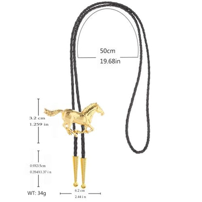 Western Cowboy Bolo tie for Men Women Gold Silver Death Skull Moth Cross Bolo Tie Christmas Deer Rooster Wolf Necktie Gift - color: 11# Gold