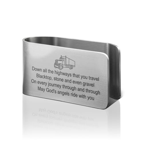 Christian Car Visor Clip, Safe Driving Visor Clip for Truck Driver - color: Silver17