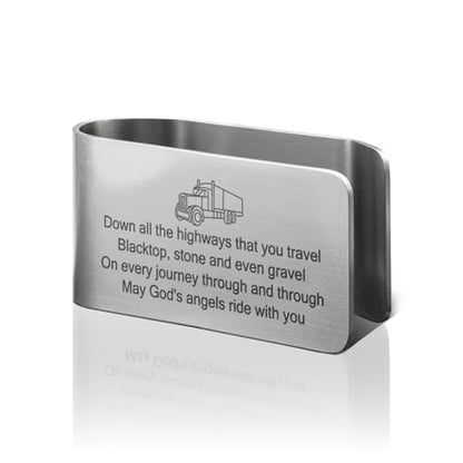 Christian Car Visor Clip, Safe Driving Visor Clip for Truck Driver - color: Silver17