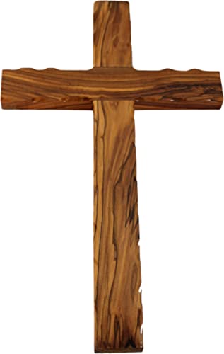 Holy Land Market Hand Carved Olive Wood Wall Cross 14 Inch - size: 14"L x 8"W