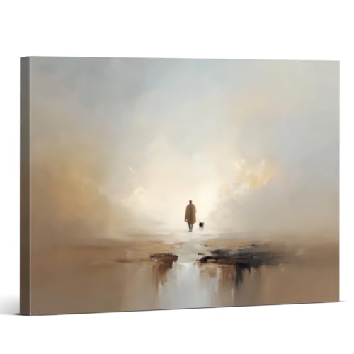 Christian Jesus Leaves the 99 Wall Art Decor - Jesus and Lost Lamb Canvas Print Picture Religious Wall Decor for Home Prayer Room 8x10 Inch Framed - color: color-d