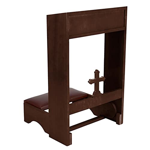 Trinity Church Supply Cross Folding Padded Kneeler Maple Hardwood Kneelers Catholic Home Chapel Prayer for Chruch Supplies, 20 Inch x 32 Inch