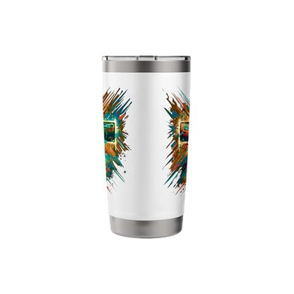 Abstract Cross Blessed Are The Peacemakers Matthew 5:9 Stainless Steel Insulated Tumbler - color: White