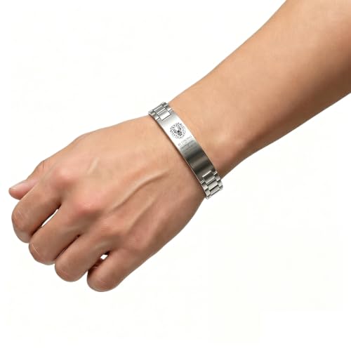 Bible Verse Bracelets Inspirational Christian Wristbands Graduation Gifts to Son Men Dad Father Husband Boyfriend Encouragement Jewelry Adjustable Stainless Steel Bracelet - style: SILVER JOSHUA 1:9(DON'T LET THE HARD DAYS WIN)