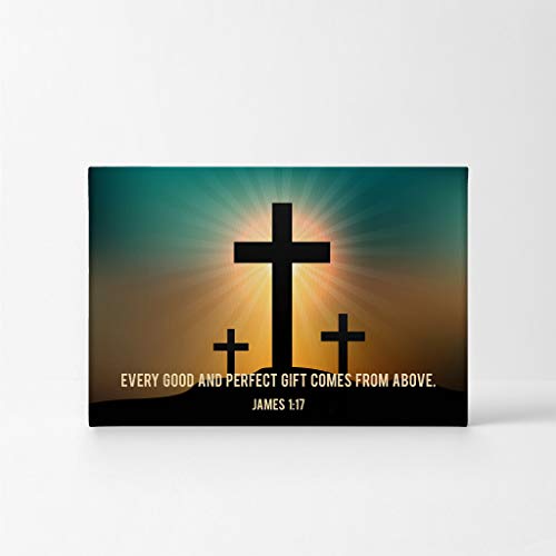 Smile Art Design James 1:17 Bible Verses Canvas Print Scripture Wall Decor Every Good and Gift Comes From Above Jesus Lord God Christ Pray Cross Religious Christian Gift Home Decor - 8x12 - color: Scripture Quote Wall Art H16, size: 12"L x 8"W