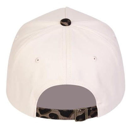 Trendy Embroidered Baseball Cap for Men & Women, Adjustable Snapback Hat for Casual Wear - color: Put It on My Dads Tab-leopard Black