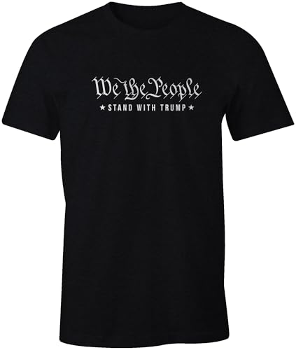 Ink Trendz We The People Stand with Trump 47 President U.S. Constitution GOP Cotton Men's T-Shirt - color: Black, size: X-Large