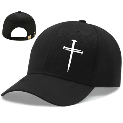 Baseball Cap for Men Cotton Baseball Hat Black Snapback Hats for Men - color: 3-nail Cross