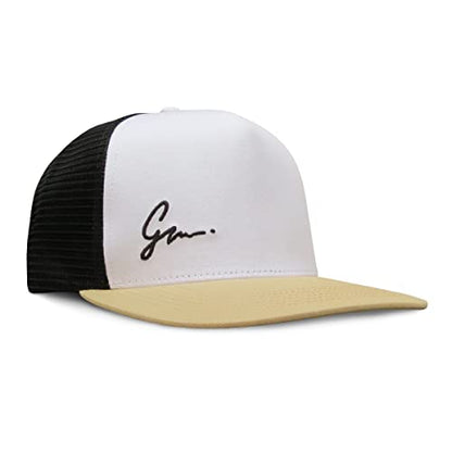 Grace Folly Trucker Hat for Men & Women. Snapback Mesh Caps - color: White & Sand