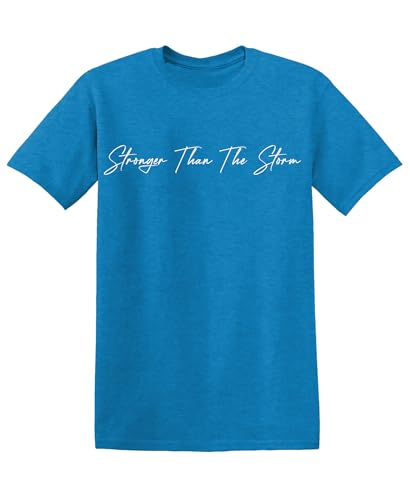 Feelin Good Tees Jesus Shirts for Men Women Kids Christian Religious Faith Christmas Easter T Shirt | Casual Graphic T Shirt - color: Heather Sapphire2, size: X-Large