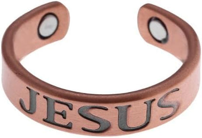 Christian Jesus Cross Ring copper Religious Amulet Ring Catholic Ring Jewelry for Men Unique Gifts
