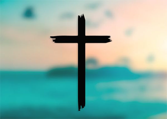 Christian Cross Car Decal - Vinyl Sticker, Black, 4 in - color: Black, size: (A) X-Small: 4"