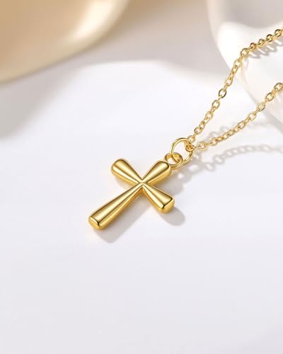 Cross Necklace for Granddaughter/Daughter/Niece, Baptism Christmas Confirmation Valentines Easter Birthday Gifts for Girls Teens - style: Niece