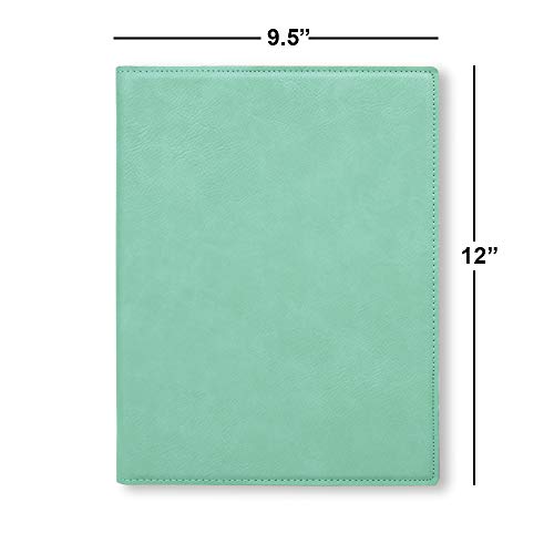 Large 9.5" X 12" Portfolio Notepad, Christian Cross, Personalized Engraving Included (Teal) - color: Teal, size: Large 9.5 X 12