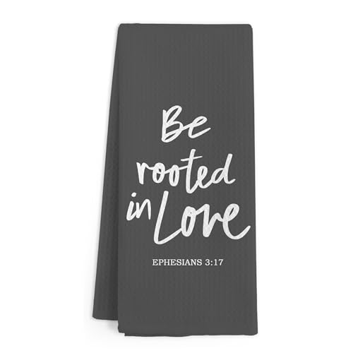 Easter Be Rooted in Love Kitchen Towels, Christian Easter Decor, Christian Ephesians 3 17 Hand Towels, Religious Bible Verse Hand Dish Tea Towel for Kitchen Bathroom Decor, 16x24 Inch - color: Love