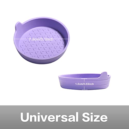 4 Packs Silicone Car Cup Holder Coasters,Car Coasters for Cup Holders,Universal Removabl Vehicle Cup Holder Coasters for Most Cars, Trucks, RVs (Purple) - color: Purple