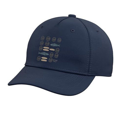 2 Fishes 5 Breads Jesus Feeds The 5000 Christian Bible Verse Adjustable Baseball Hat - color: Navy Blue