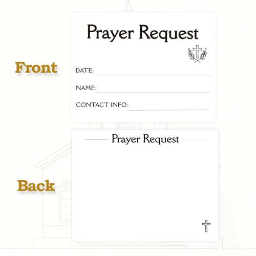 200 Pcs Prayer Request Cards & Praise Cards, 3x4 Inch – for Church, Small Groups, Bible Study, Worship and Prayer Gathering