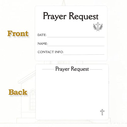 200 Pcs Prayer Request Cards & Praise Cards, 3x4 Inch – for Church, Small Groups, Bible Study, Worship and Prayer Gathering
