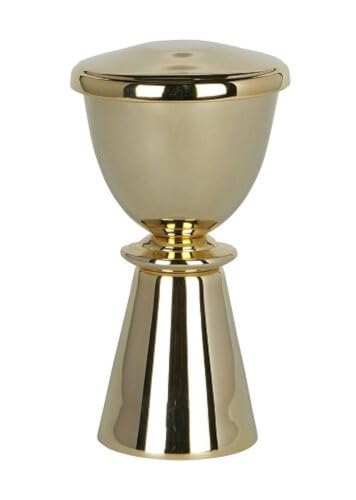 Church Gold Plated Brass Chalice & Paten, 4 Ounce, Travel Set - color: Brass
