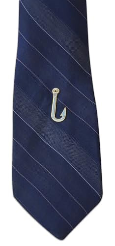 Novel Merk Fish Hook – Gone Fishing Lapel Pin, Hat Pin & Tie Tack Set - with Clutch Back 3 Piece