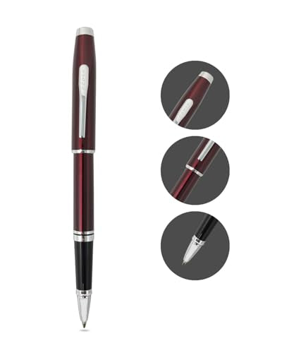 Cross Coventry Red Lacquer Rollerball Pen, Medium Point, Black Ink - color: Red