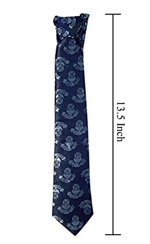 Navy Blue First Communion Tie for Boys with IHS Chalice Design, 13 1/2 Inch