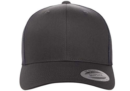 Yupoong Yp Classics Retro Trucker Cap - color: Charcoal/Navy, size: One Size, style: Single