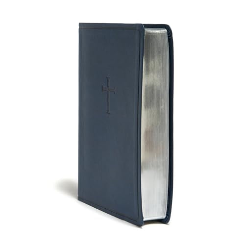 KJV Everyday Study Bible, Navy Cross LeatherTouch Black Letter, Pure Cambridge Text, Study Notes and Comentary, Illustrations, Aricles, Charts, Easy-to-Carry, Easy-to-Read Bible MCM Type
