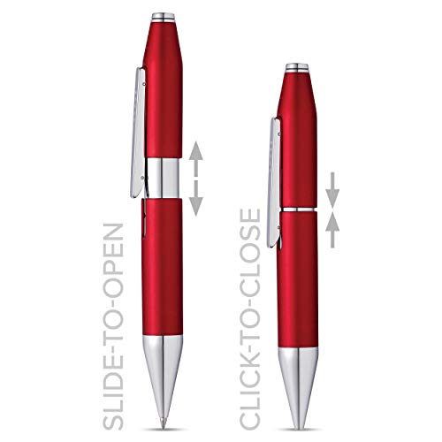Cross X Refillable Gel Ink Rollerball Pen, Chrome Appointments, Includes Branded Retail Packaging - Crimson Red - color: Crimson Red