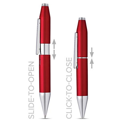 Cross X Refillable Gel Ink Rollerball Pen, Chrome Appointments, Includes Branded Retail Packaging - Crimson Red - color: Crimson Red