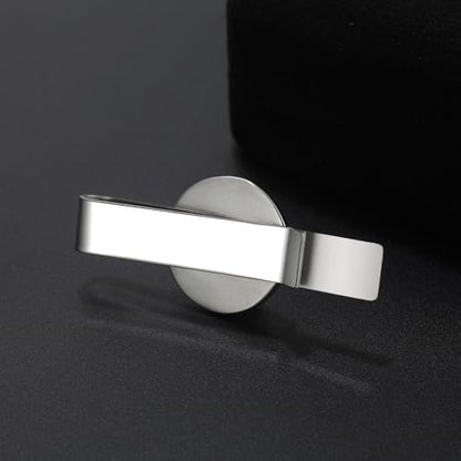 Stainless Steel Tie Clip for Men: Christian Cross Lion Compass Tie Bar Business Tie Clasp for Wedding Office Meetings Graduation - style: Compass Tie Clip