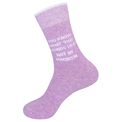 FUNATIC Socks with Funny and Profane Sayings, Sarcastic Gift for Men Women - color: Not My Problem