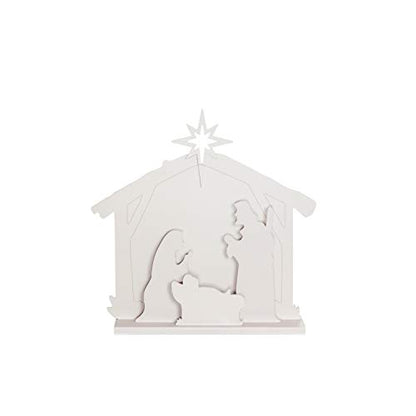 Evergreen Garden Beautiful Decorative Nativity LED Garden Statue - 5 x 28 x 28 Inches Fade and Weather Resistant Indoor/Outdoor Decoration for Homes, Yards and Gardens