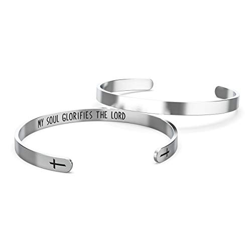 Happy Kisses Love One Another As I Have Loved You Cross Bracelet – Religious Bracelet – John 15:12 — Catholic or Christian Women & Girls - style: My Soul Glorifies