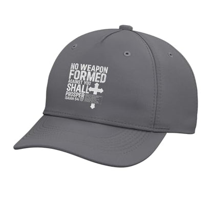 No Weapon Formed Against You Isaiah 54 17 Bible Christian Adjustable Baseball Hat - color: Slate Grey