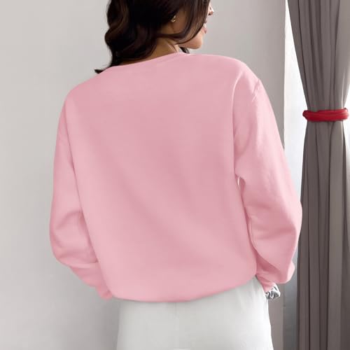 KEEVICI God Is Good Christian Sweatshirts for Women Bow Jesus Cute Bible Verse Sweatshirt Faith Religious Graphic Hoodies - color: Pink, size: XX-Large
