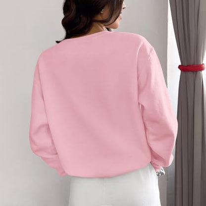 KEEVICI God Is Good Christian Sweatshirts for Women Bow Jesus Cute Bible Verse Sweatshirt Faith Religious Graphic Hoodies - color: Pink, size: XX-Large